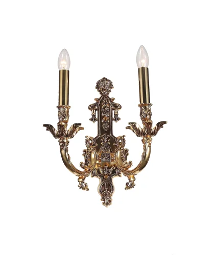 Бра FIRENZE W1781.2 antique gold Lucia Tucci без плафона на 2 лампы, основание золотое в стиле классический  фото 2